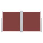 vidaXL Auvent latéral rétractable Marron 120 x 600 cm