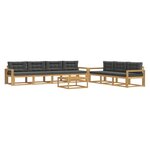 vidaXL Ensemble de canapés d'extérieur 7 pc Blanc et anthracite