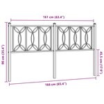 vidaXL Tête de lit métal noir 160 cm