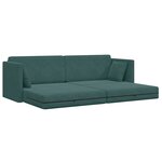 vidaXL Canapé-lit de sol 2 en 1 Vert foncé 213x144x60 cm Velours