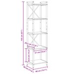 vidaXL Bibliothèque Chêne fumé 40 x 30 x 153 cm Bois d'ingénierie