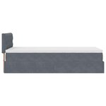 vidaXL Cadre de lit ottoman avec matelas gris foncé 80x200 cm velours