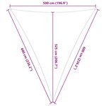 vidaXL Voile d'ombre Jaune et blanc 5 x 6 x 6 m 100   polyester Oxford
