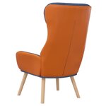 vidaXL Chaise de relaxation Bleu Tissu et PVC