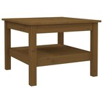 vidaXL Table basse Marron miel 55x55x40 cm Bois massif de pin