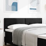 vidaXL Tête de Lit LED avec des lumières à LED Noir 144 cm tissu