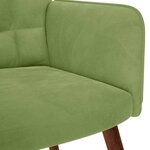 vidaXL Chaise de relaxation Vert clair Velours