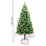 vidaXL Sapin de Noël artificiel à charnières avec support 180 cm