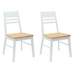vidaXL Chaises de salle à manger 2 Pièces Blanc 43 x 54 x 89 cm