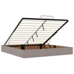 VidaXL Cadre de lit ottoman sans matelas taupe 200x200 cm tissu