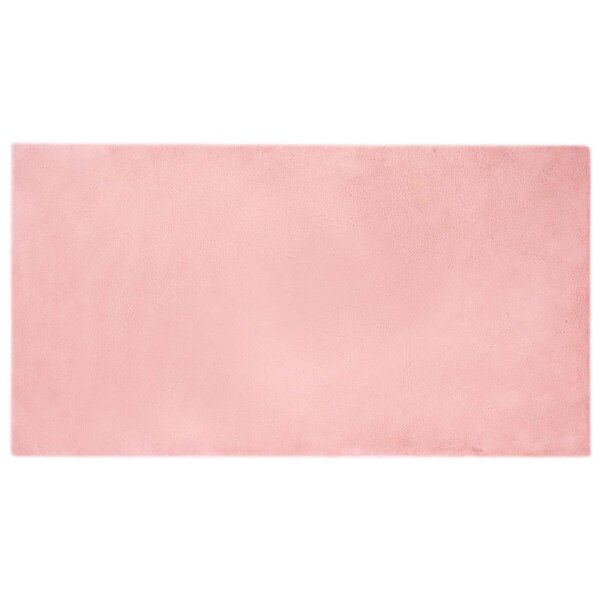 vidaXL Tapis en Fourrure Synthétique de Lapin Olite Rose 80 x 150 cm