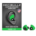 Bouchons d'oreilles moulés sur-mesure decibullz - vert
