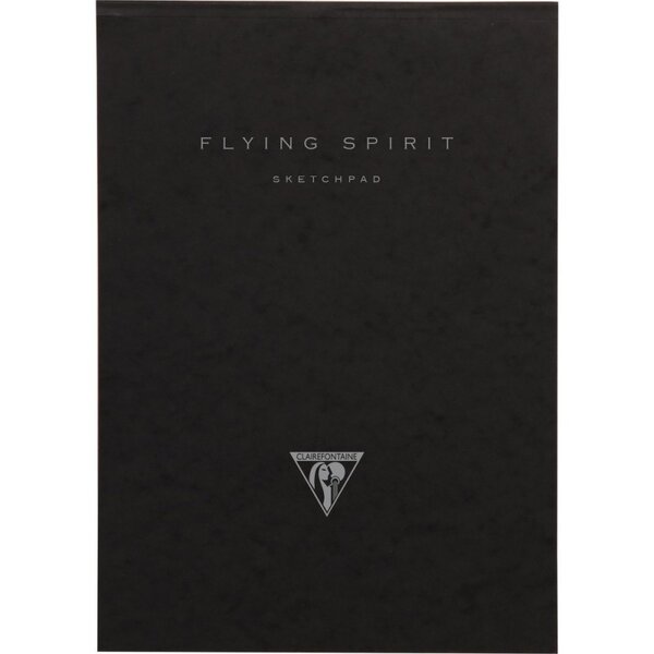 Carnet dessin noir flying spirit a4 - 50 feuilles - 90g - clairefontaine