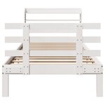 vidaXL Cadre de lit avec tête de lit sans matelas blanc 90x190 cm