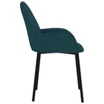 vidaXL Chaises à manger lot de 2 Bleu Velours