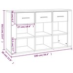 vidaXL Buffet Chêne fumé 100x30x59 5 cm Bois d'ingénierie
