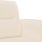 vidaXL Ensemble de canapés 3 Pièces avec coussins Beige Tissu microfibre