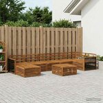 vidaXL Ensemble de canapés d'extérieur 8 Pièces Naturel