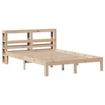 vidaXL Cadre de lit avec tête de lit 140x200 cm bois de pin massif