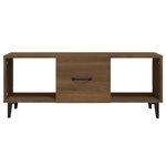 vidaXL Table basse Chêne marron 102x50x40 cm Bois d'ingénierie