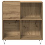 Cabinet d'enregistrement vidaXL Chêne Noir 84 5x38x89 cm Bois d'ingénierie