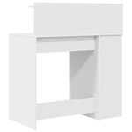 vidaXL Bureau avec rangement avec étagère Blanc 90 x 48 x 101 5 cm
