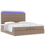 VidaXL Cadre de lit ottoman et matelas cappuccino 200x200cm similicuir
