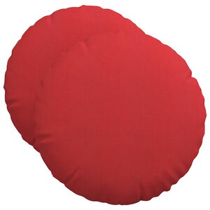 vidaXL Coussins de siège 2 Pièces Rouge Ø50 x 19 cm tissu