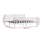 vidaXL Cadre de lit sans matelas bois massif 200x200 cm