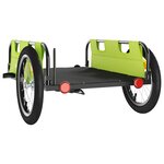 vidaXL Remorque de vélo vert tissu oxford et fer