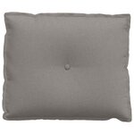vidaXL Coussin de Dos Taupe 60 x 19 x 50 cm tissu