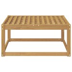 vidaXL Pouf d'Extérieur Bois d'Acacia Massif Blanc 79 x 79 x 37 cm