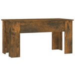 vidaXL Table basse Chêne fumé 101x49x52 cm Bois d'ingénierie