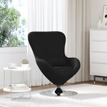 Chaise Œuf vidaXL Tissu Noir