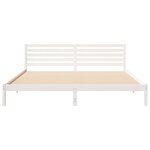 vidaXL Cadre de lit Blanc 200 x 220 cm Bois massif en pin