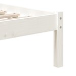 vidaXL Cadre de lit sans matelas blanc bois massif