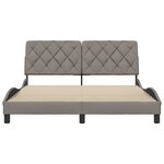 vidaXL Cadre de lit sans matelas taupe 160x200 cm tissu