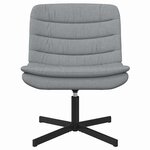 vidaXL Chaise pivotante Gris clair 63 x 75 x 76 cm tissu