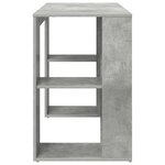 vidaXL Bureau Gris béton 130 x 50.5 x 75 cm Bois d'ingénierie