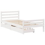 vidaXL Cadre de lit sans matelas blanc 100x200 cm bois de pin massif