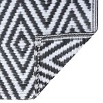 vidaXL Tapis d'extérieur ARAKIL Blanc et noir 160x230 cm PP