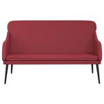 Banc banquette rouge bordeau x 110 x 76 x 80 cm synthétique 02_0010707
