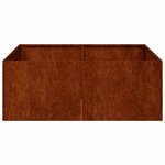 vidaXL Jardinière rouillé 80x80x30 cm acier inoxydable