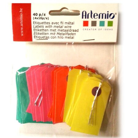 Mini étiquettes Kraft couleur