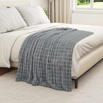 vidaXL Couvertures à jeter 6 Pièces Gris foncé 150 x 130 cm Toison
