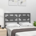 vidaXL Tête de lit Gris 205 5x4x100 cm Bois massif de pin