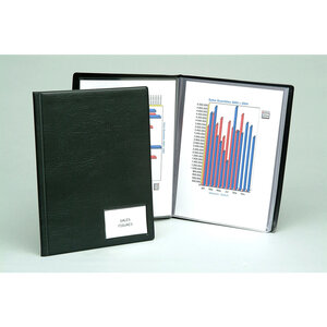 Protège documents Premium Goldline PVC 14/100eme 50 poches pour A4 Noir EXACOMPTA
