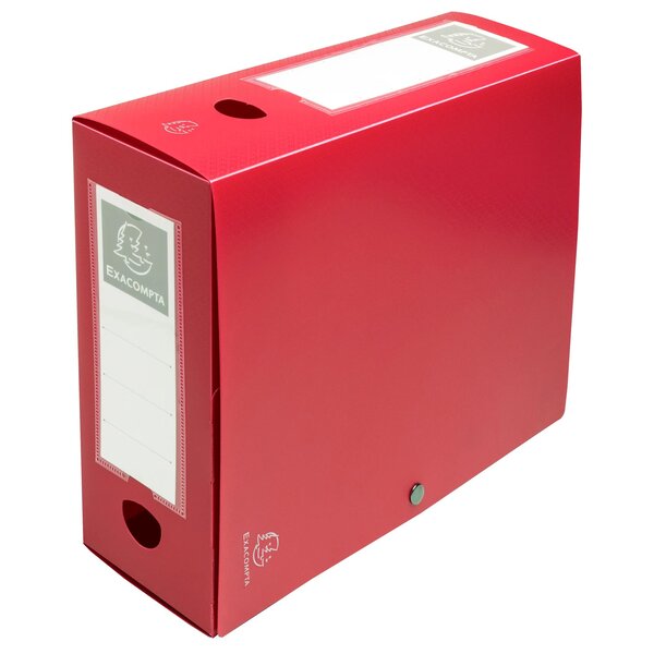 Boite De Classement À Pression Dos 100mm Polypropylène 7/10e Opaque - A4 - Rouge - X 10 - Exacompta