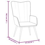 vidaXL Chaise de relaxation avec tabouret Noir Velours