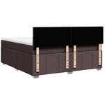 vidaXL Sommier à lattes de lit avec matelas Marron foncé 180x200 cm